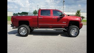 2018 CHEVROLET SILVERADO 2500HD HIGH COUNTRY LIFTED DIESEL FOR SALE DURAMAX DIESEL FUEL FABTECH [upl. by Navarro]