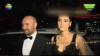 Halit Ergenc amp Berguzar Korel  at Beyza Engins wedding 2752015 [upl. by Nhguavaj]