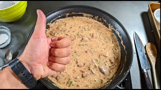 How to make mushrooms in a creamy cheese sauce recipe [upl. by Accemahs]