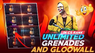 HOW TO TAKE UNLIMETED GLOO AND GRENADES IN CS RANK  🤫🔥 SECRET TRICK [upl. by Aimerej]