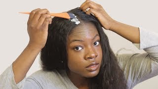 10 MINUTE RELAXER 5 Weeks Post Short Hair Tutorial [upl. by Dalt]