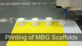 Mesoporous bioactive glasses 3D printed [upl. by Harriman]