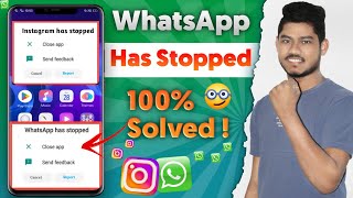 WhatsappInstagramGoogleSettings Has Stopped Problem Solve  Android Phone Has Stopped 2022 [upl. by Tamara]