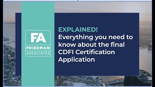 Explained The Final Revised CDFI Certification Application [upl. by Asilej]