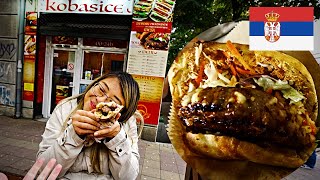 First time trying SERBIAN STREET FOOD 🇷🇸 [upl. by Agnes835]