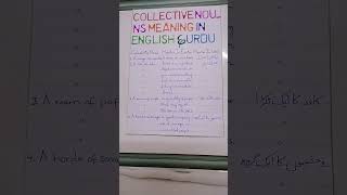 Collective nounsCollective nouns means in English and Urdu Learn english with nida [upl. by Meid]