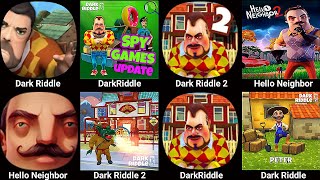 Dark Riddle Clssic vs Dark Riddle vs Hello Neighbor 2 vs Dark Riddle 2 vs Hello Neighbor 3 [upl. by Hu]