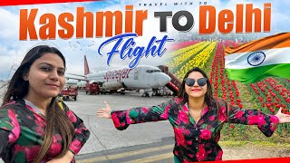 Srinagar to Delhi Flight ✈️ review  Srinagar Airport Kashmir ❤️🇮🇳 Travel with Jo flight Vlog [upl. by Babbette]