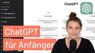 ChatGPT Tutorial deutsch Anleitung für Anfänger mit Beispielen [upl. by Murdoch588]