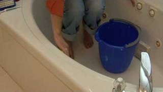 General Housekeeping  How to Clean a Fiberglass Tub [upl. by Ahsena]