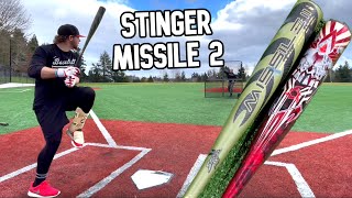 Hitting with the 2022 Stinger Missile 2 vs Voodoo One  new exit velo record BBCOR Bat Review [upl. by Tare]