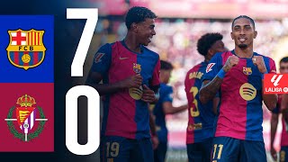 FC BARCELONA 7 vs 0 VALLADOLID  LA LIGA 202425 MD04 [upl. by Belamy]