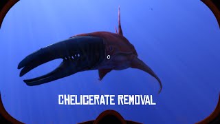 Attempting to kill a chelicerate Subnautica Below Zero [upl. by Sib37]