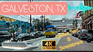 4K Galveston Cruise Ship Port  Where You Go When Cruising From Galveston Texas [upl. by Nivrem]