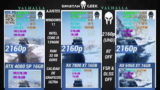 RTX 4080 SUPER 16GB VS RX 7800 XT 16GB VS RX 6950 XT 16GB Pruebas Con Intel En 4K [upl. by Tala]