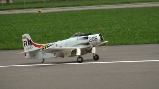 Douglas A1 Skyraider Show flights [upl. by Jacquelin992]