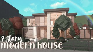 Bloxburg  Large Modern House Speedbuild exterior [upl. by Marylynne493]