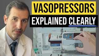 Vasopressors Explained Clearly Norepinephrine Epinephrine Vasopressin Dobutamine [upl. by Aihsot]