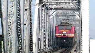 SHATABDI GITANJALI JANSHATABDI KANDARI  Back to back speedy encounters at scenic Kolaghat Bridge [upl. by Coates]