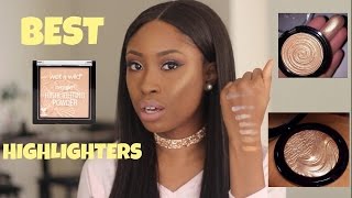 BEST AFFORDABLE Drugstore HIGHLIGHTERS under 10  Olive to DARK SKIN [upl. by Oiramad979]