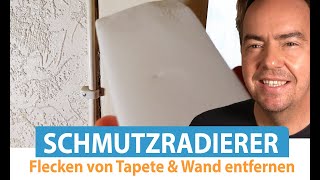 Schmutzradierer im Test  Flecken von Tapete amp Wand entfernen  Buntstifte Filzstifte amp mehr [upl. by Jerad]