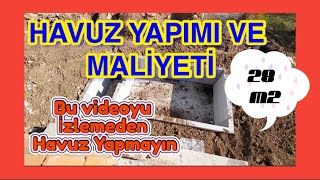 Havuz yapımı ve maliyeti [upl. by Llennehc]