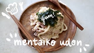 peaceful cooking vlog simple  delicious mentaiko udon recipe [upl. by Bette]