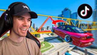 I Tried VIRAL TikTok STUNTS In GTA 5 [upl. by Linnette]