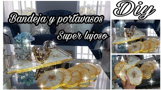 DIY COMO HACER BANDEJA Y PORTAVASOS CON RESINA [upl. by Trebor301]