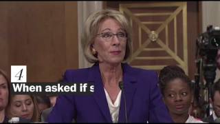 6 headscratching moments from Betsy DeVoss confirmation hearing [upl. by Leryt998]