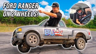 Ford Ranger Goes on 2 Wheels Didnt go as Planned [upl. by Aliam]