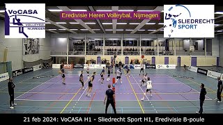 20240221 VoCASA H1  Sliedrecht Sport H1 big points Bpoule Eredivisie [upl. by Norud]