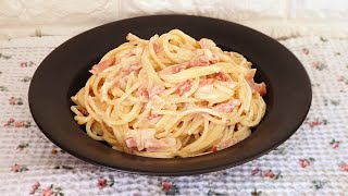 🥇Espaguetis a la Carbonara con Nata ✅ Recetas Fáciles y Rápidas [upl. by Ear960]