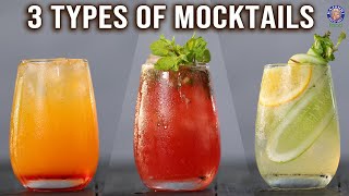 3 Quick amp Easy Homemade Mocktails  NonAlcoholic Drinks For Date Nights GetTogether Parties [upl. by Nuahsad]