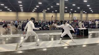 Parker vs Moses  USA Fencing Summer Nationals Phoenix 2023 Junior Mens Epee T128 [upl. by Nyrtak]