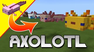 Minecraft Axolotl  Axolotl Statue  Minecraft Mob Build Tutorial [upl. by Harley]