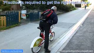 Trondheims Trampe Bicycle Lift Assistance for cyclists climbing one of Norways steep hills [upl. by Aketahs809]