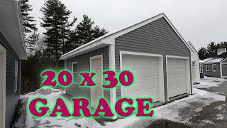 ✨✨20x30 Double Bay Garage  Vinyl Siding  ManCave  Custom Design  Postwoodworking Shed [upl. by Hainahpez148]