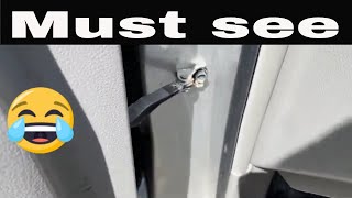 How to lubricate your car door hinge [upl. by Hobart877]