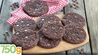 Recette de Cookies tout chocolat  750g [upl. by Penn]