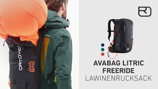 AVABAG LiTRIC FREERIDE Lawinenrucksack Deutsch  ORTOVOX [upl. by Naujahs525]