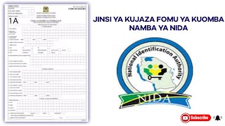 JINSI YA KUOMBA NAMBA YA NIDA ONLINE KWA KUJAZA FOMU 2024 [upl. by Onitram]