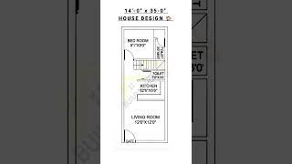 14 x 35 house design14 x 35 ghar ka naksha 14 x 35 home design buildmyhome shortvideo shorts [upl. by Htims315]