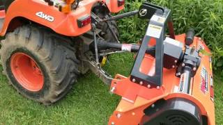 BX2200 with Woodmaxx FM62 Flail Mower [upl. by Vanessa]