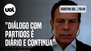 Doria sobre ser candidato a vice Não me priorizo e nem me excluo como alternativa [upl. by Ankney]