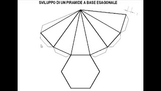 Sviluppo e costruzione di una piramide a base esagonale [upl. by Tella]