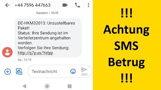 unrelated 9  ACHTUNG gefälschte DHL PaketSMS Betrug  Abofalle  Abzocke  Phishing [upl. by Atinaujnas]