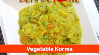 Navratan korma recipevegetable kurmaIndian mix veg curry recipes for lunch dinnerlets be foodie [upl. by Linetta106]