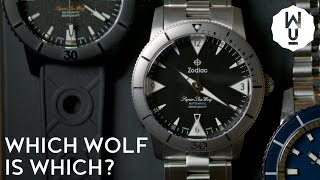 Which Super Sea Wolf is Right for You  Zodiac Skin Diver Comparison  Windup Watch Shop [upl. by Euqinna]