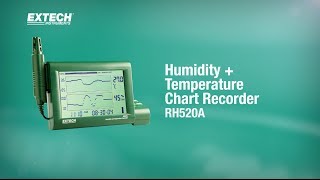 Extech RH520A HumidityTemperature Chart Recorder Showcase Video [upl. by Risteau]